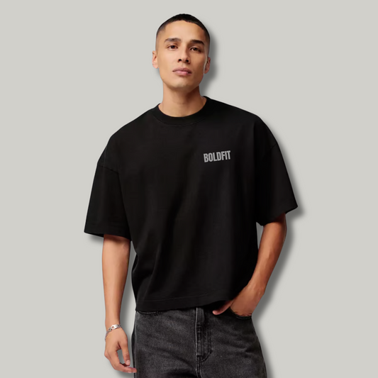 Polo Oversize Boxy Fit Negro- BOLDFIT®